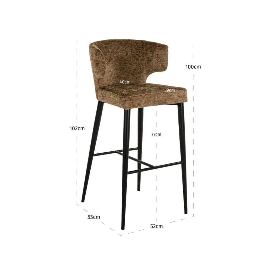 - Barstoel Taylor brandy fusion fire retardant