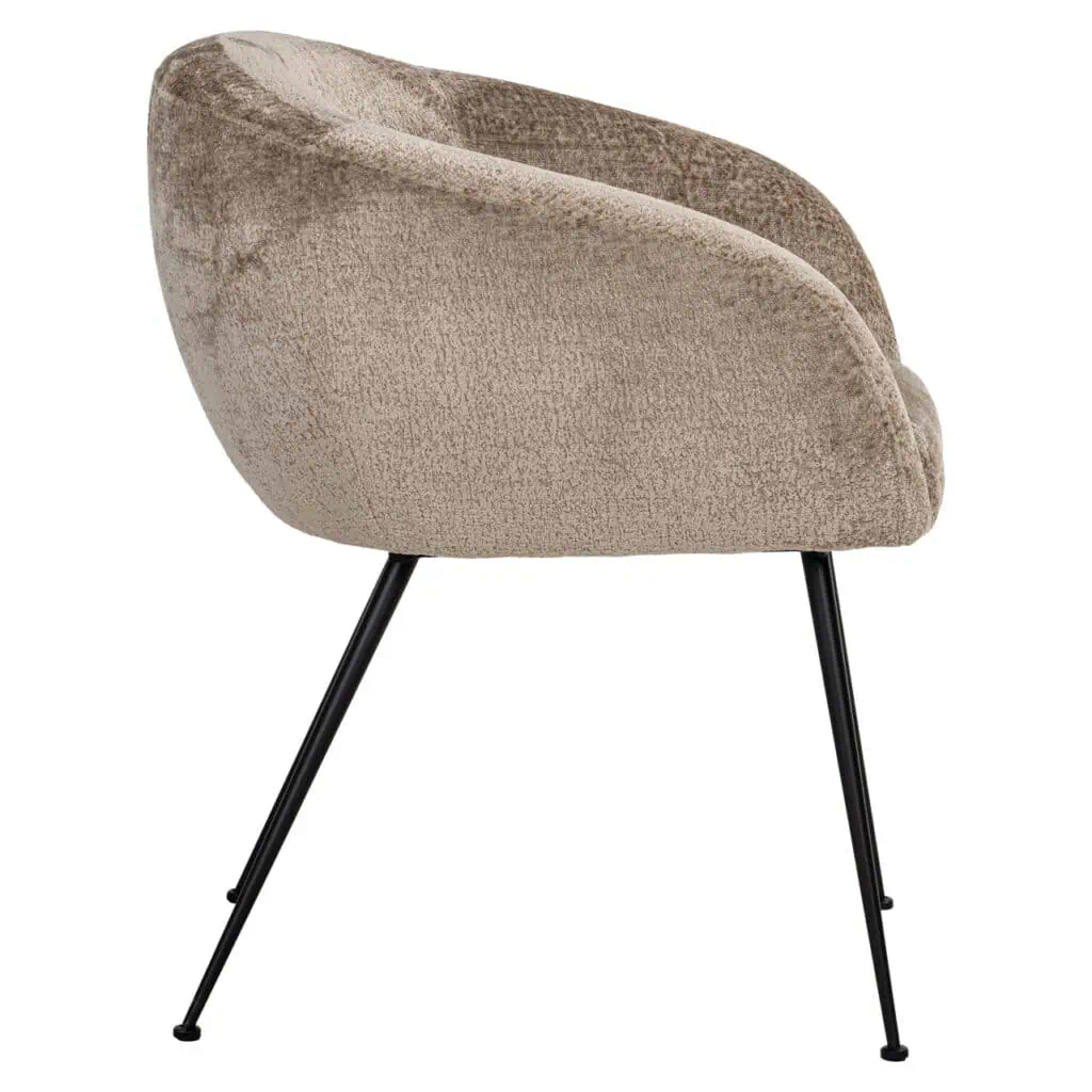- Eetkamerstoel Ruby taupe chenille