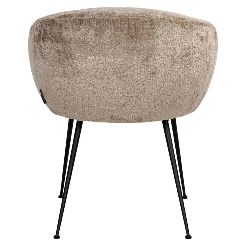 - Eetkamerstoel Ruby taupe chenille