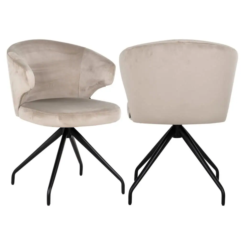 - Eetkamerstoel Milly khaki velvet