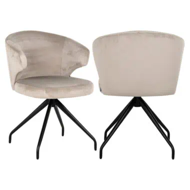 - Eetkamerstoel Milly khaki velvet