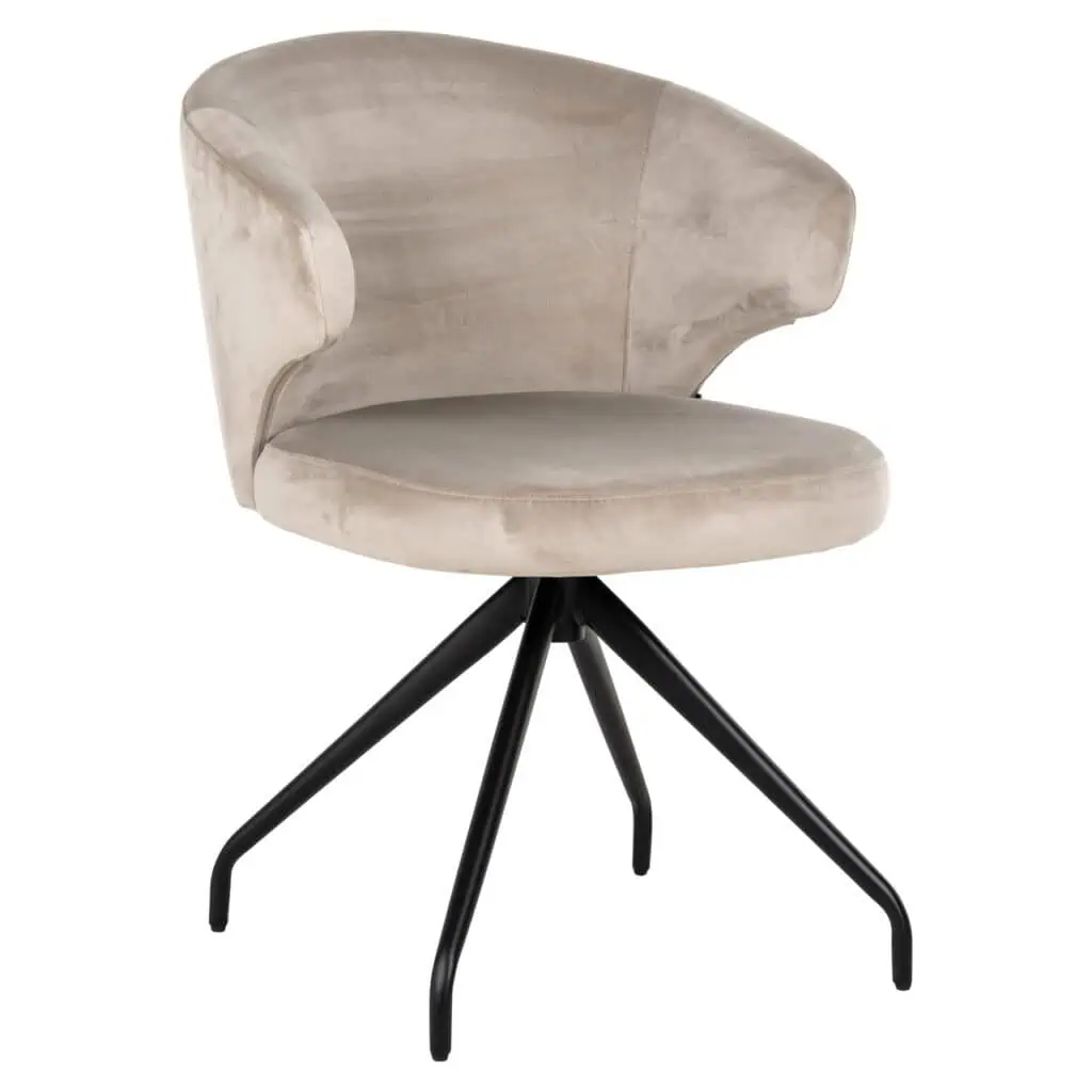 - Eetkamerstoel Milly khaki velvet