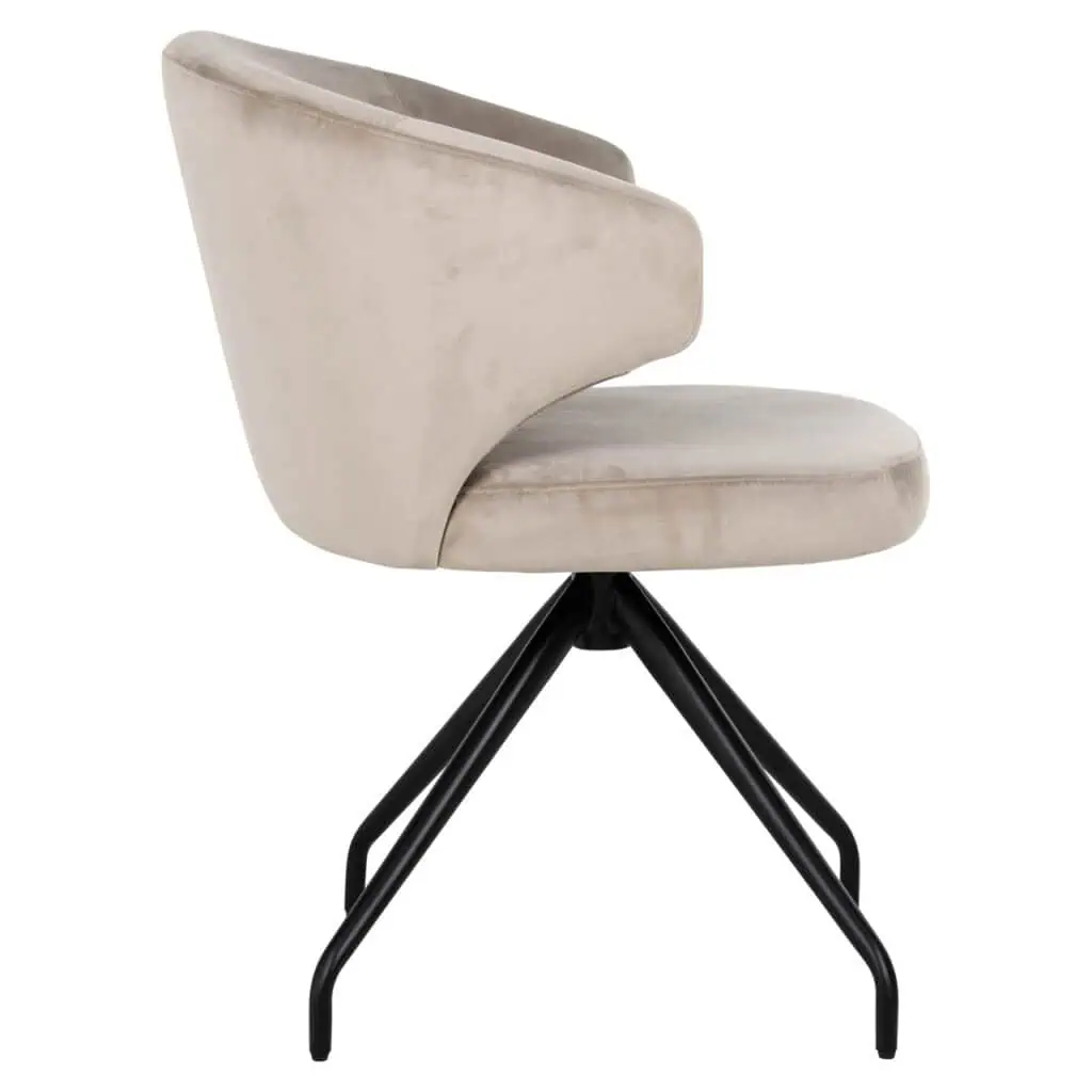 - Eetkamerstoel Milly khaki velvet