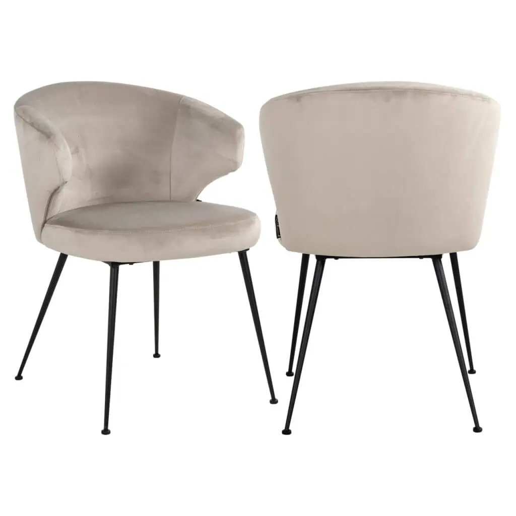 - Eetkamerstoel Xandra khaki velvet