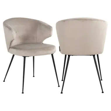 - Eetkamerstoel Xandra khaki velvet