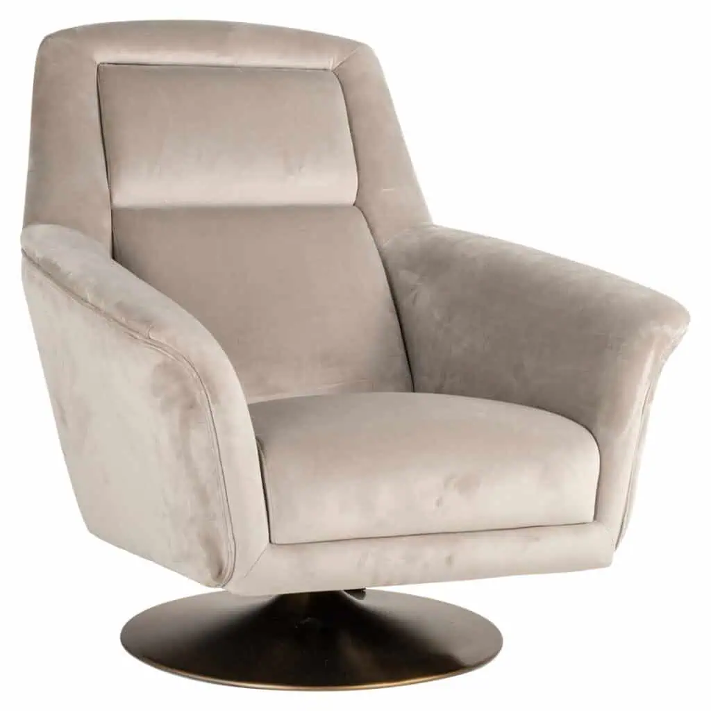 - Lounge stoel Nora khaki velvet