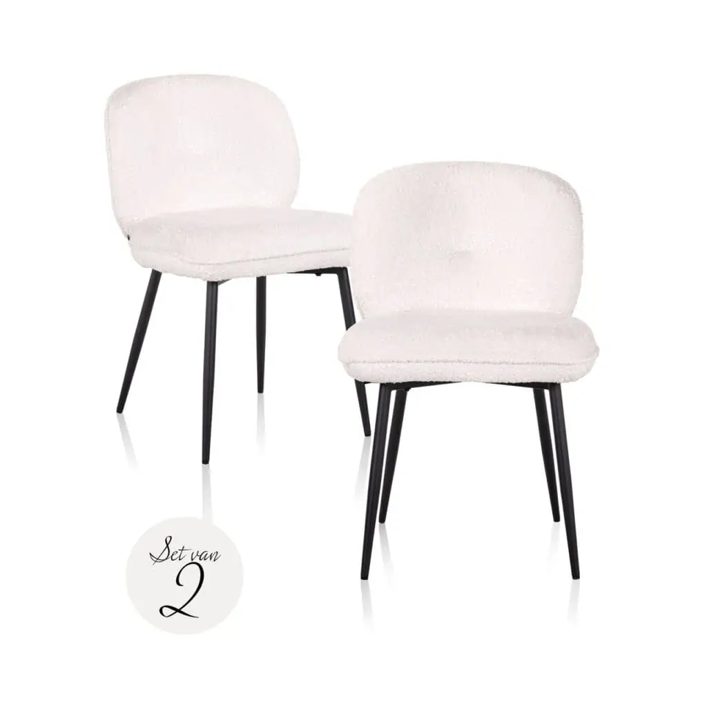 - Eetkamerstoel Kiki sheep white (Set of 2)