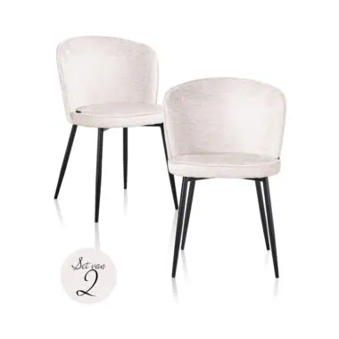 - Eetkamerstoel Sandy cream fusion (Set of 2)