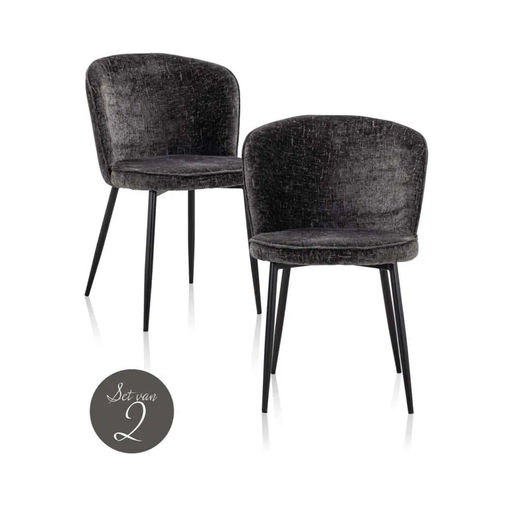 - Eetkamerstoel Sandy graphite island (Set of 2)