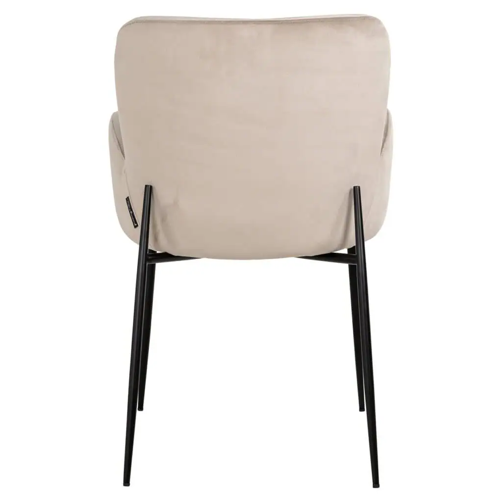 - Eetkamerstoel Amber khaki velvet fire retardant