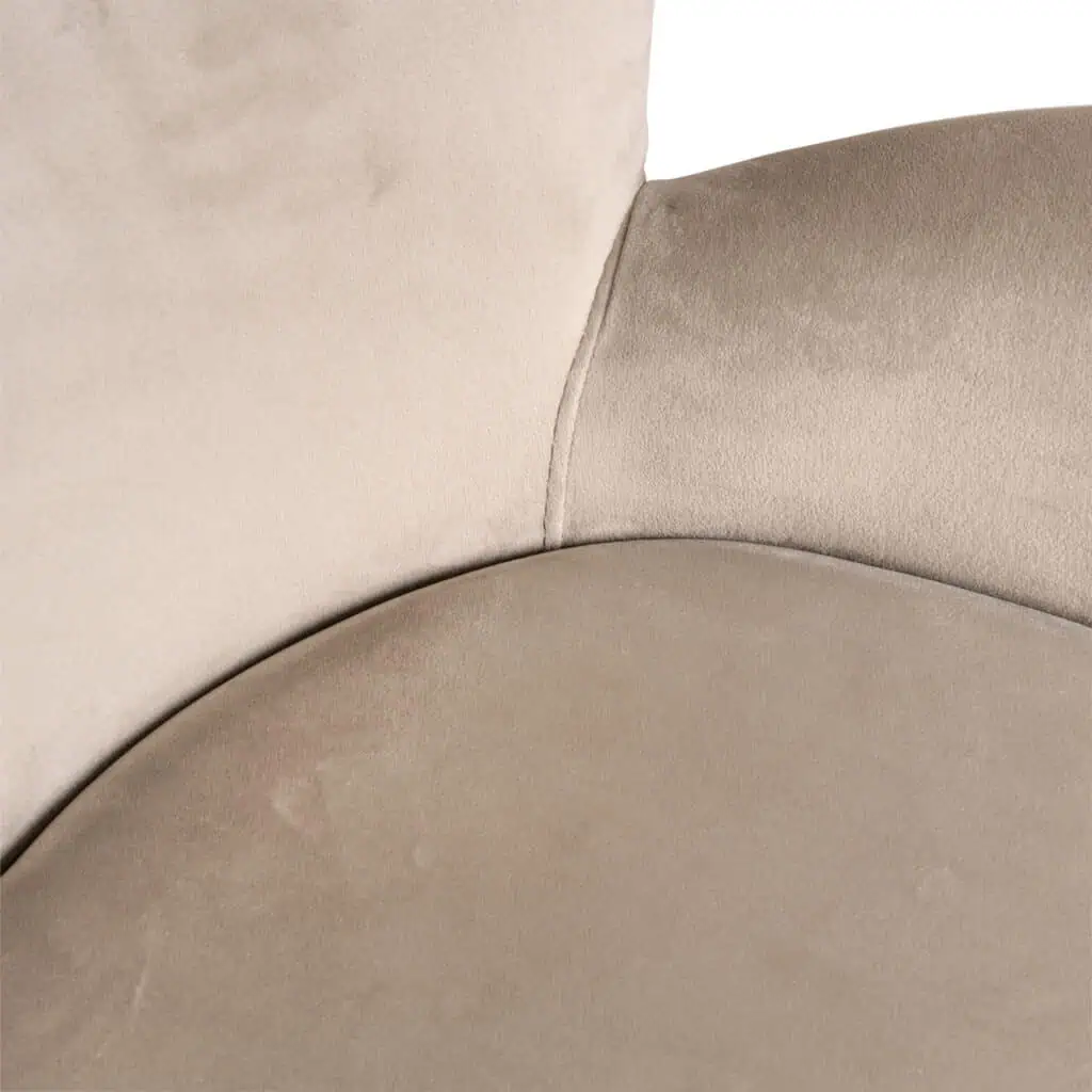 - Eetkamerstoel Amber khaki velvet fire retardant