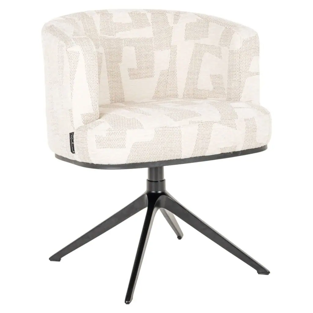 - Eetkamerstoel Cheyenne beige graffic