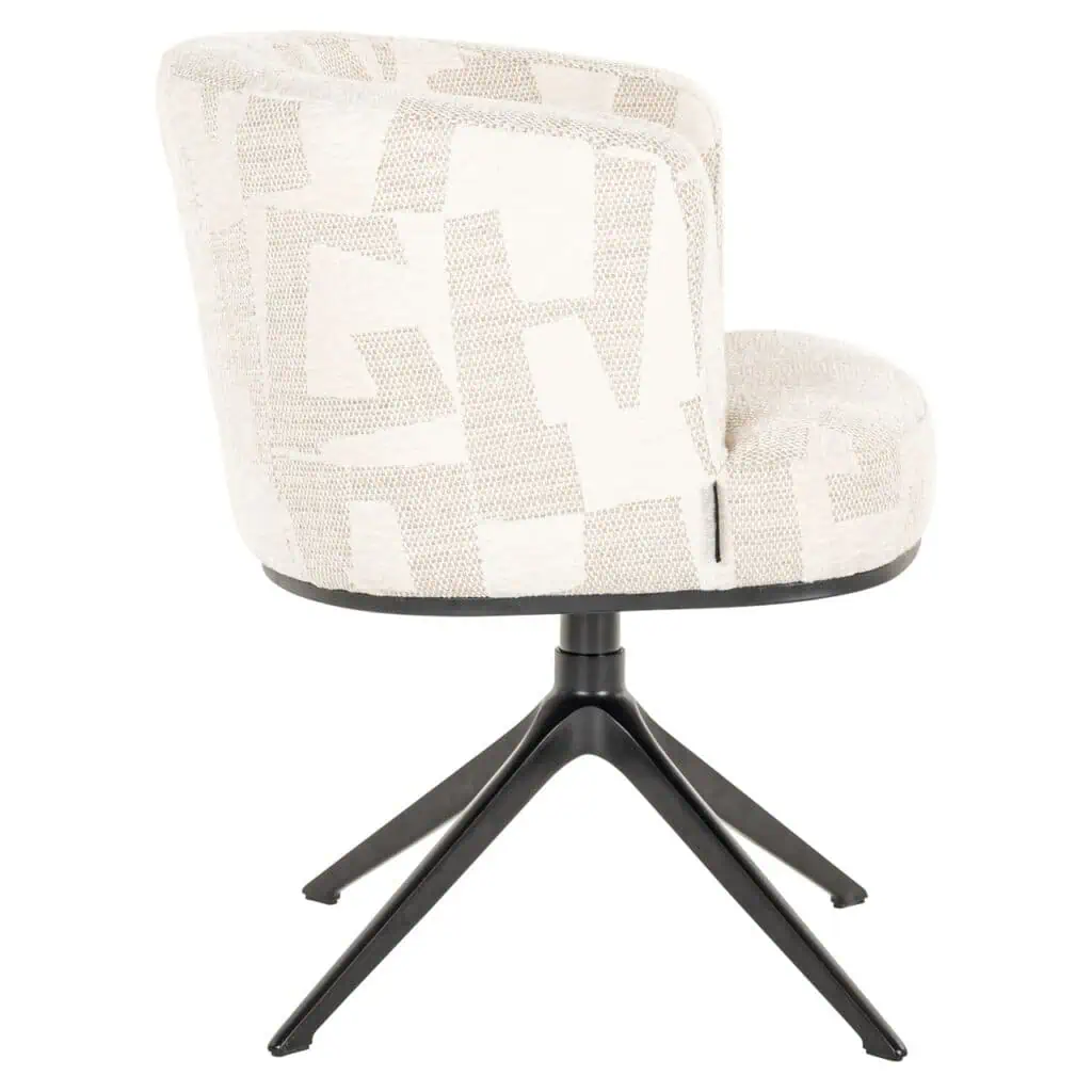 - Eetkamerstoel Cheyenne beige graffic