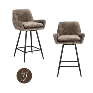 - Counterstoel Linsey niagara stone (Set of 2)