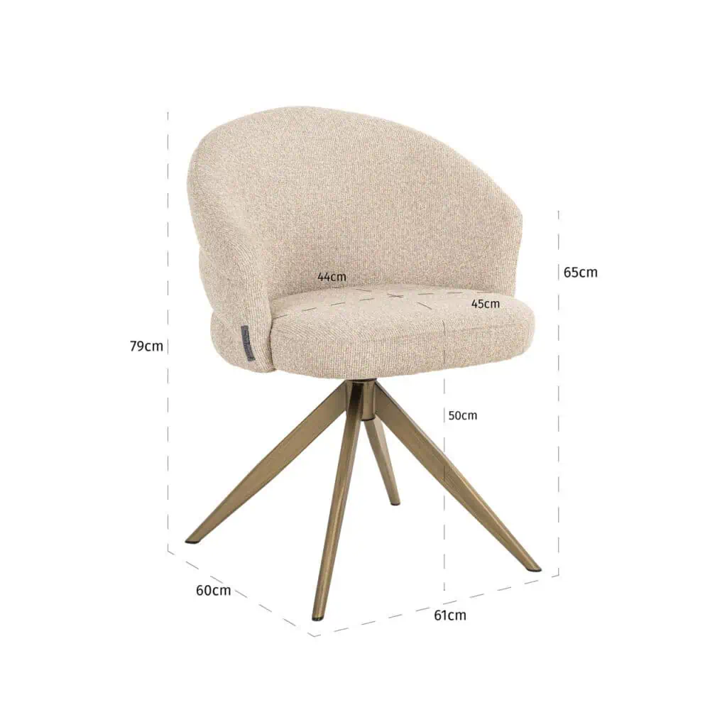 - Eetkamerstoel Zendaya biscotti fire retardant