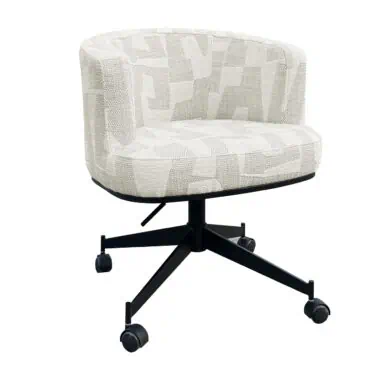 - Eetkamerstoel Rochenne beige graffic on wheels
