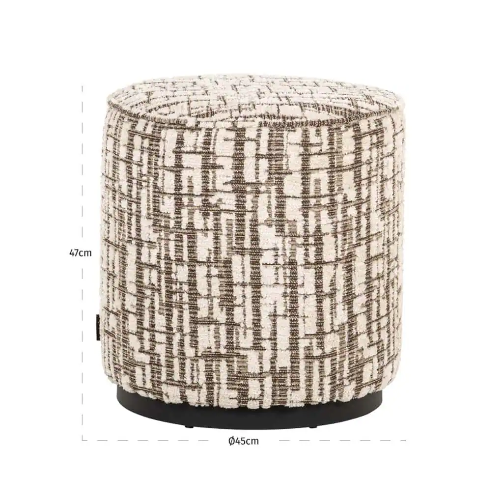 - Poef & Voetenbank Lexie cream 45Ø