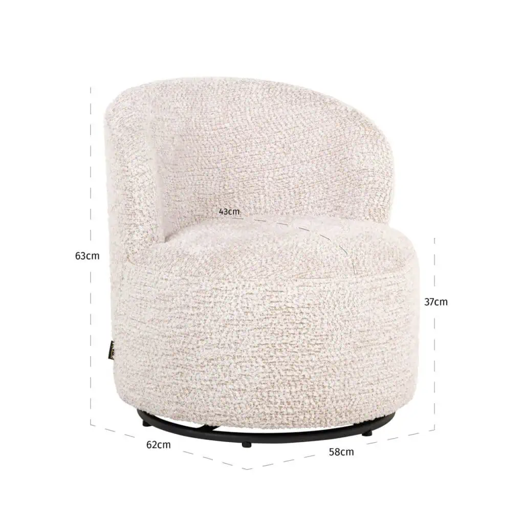 - Lounge stoel Jackie lovely cream kids