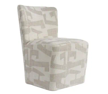 - Eetkamerstoel Lorain beige graffic on wheels