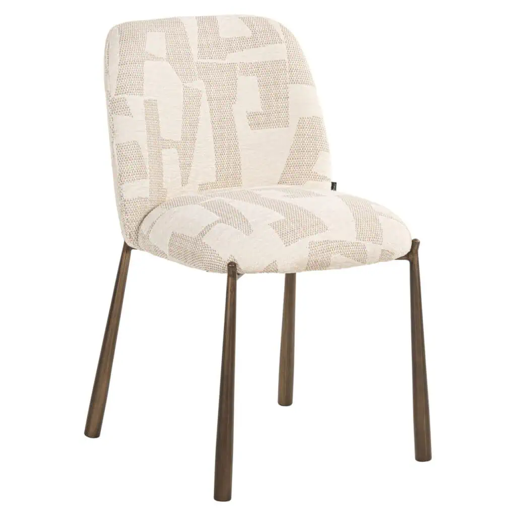 - Eetkamerstoel Lana beige graffic (Set of 2)