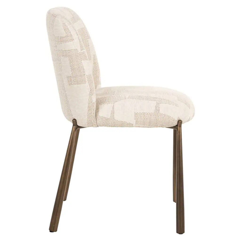 - Eetkamerstoel Lana beige graffic (Set of 2)