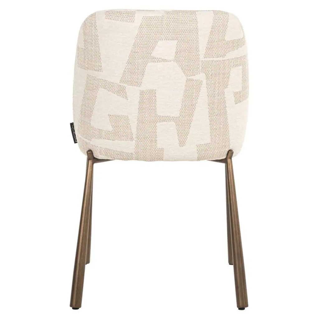 - Eetkamerstoel Lana beige graffic (Set of 2)