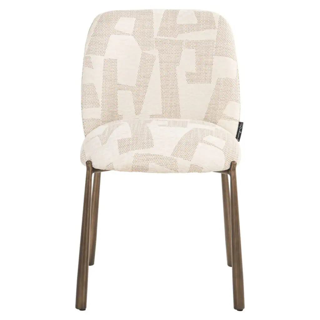 - Eetkamerstoel Lana beige graffic (Set of 2)
