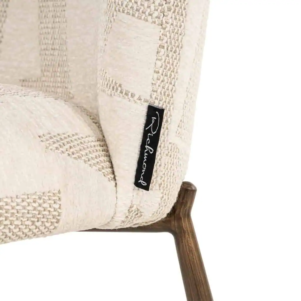 - Eetkamerstoel Lana beige graffic (Set of 2)