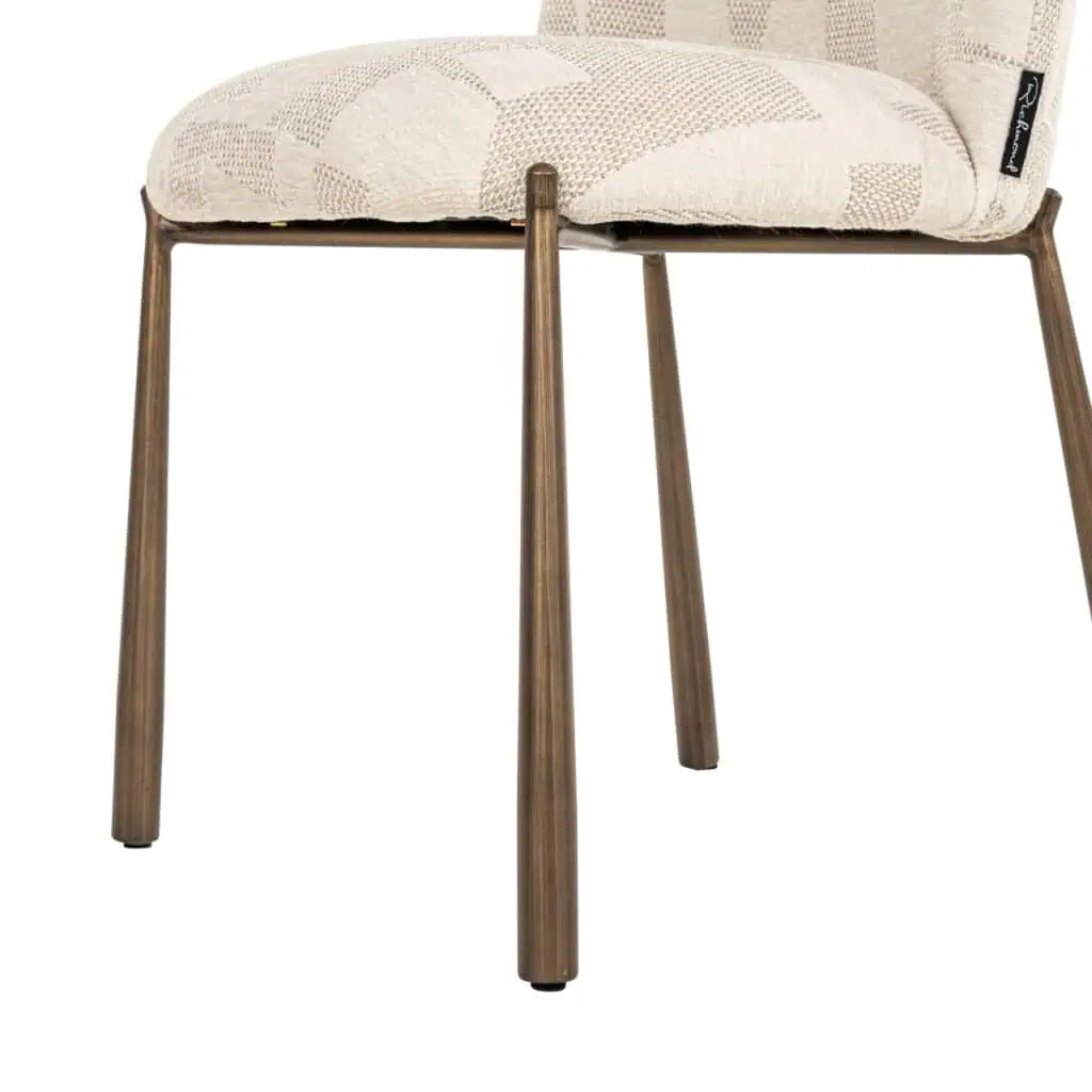 - Eetkamerstoel Lana beige graffic (Set of 2)
