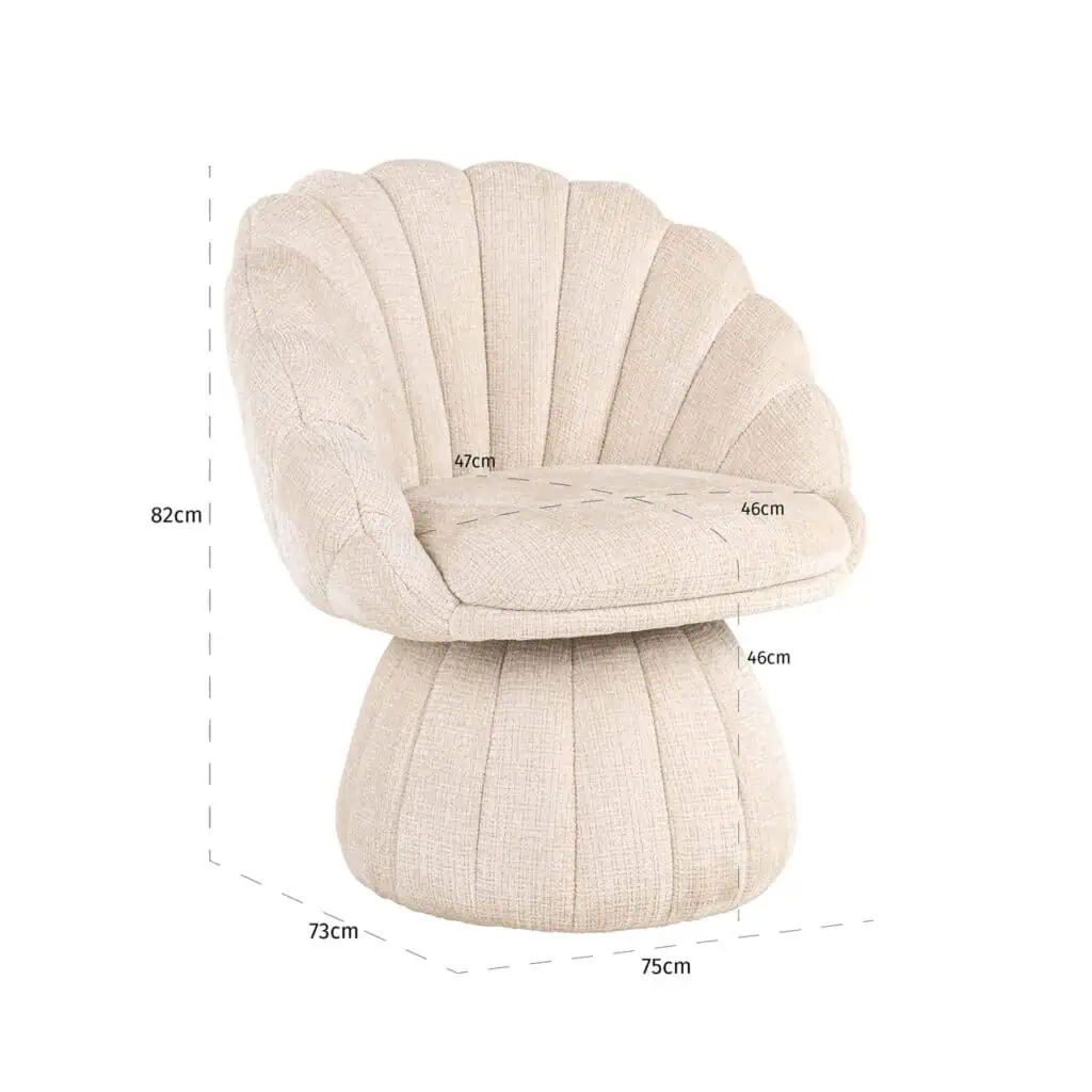 - Lounge stoel Blossom niagara beige