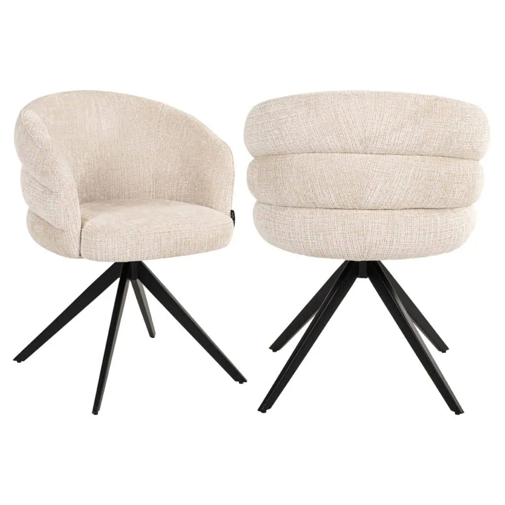 - Eetkamerstoel Serenity niagara beige  fire retardant