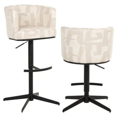 - Barstoel Cheyenne beige graffic