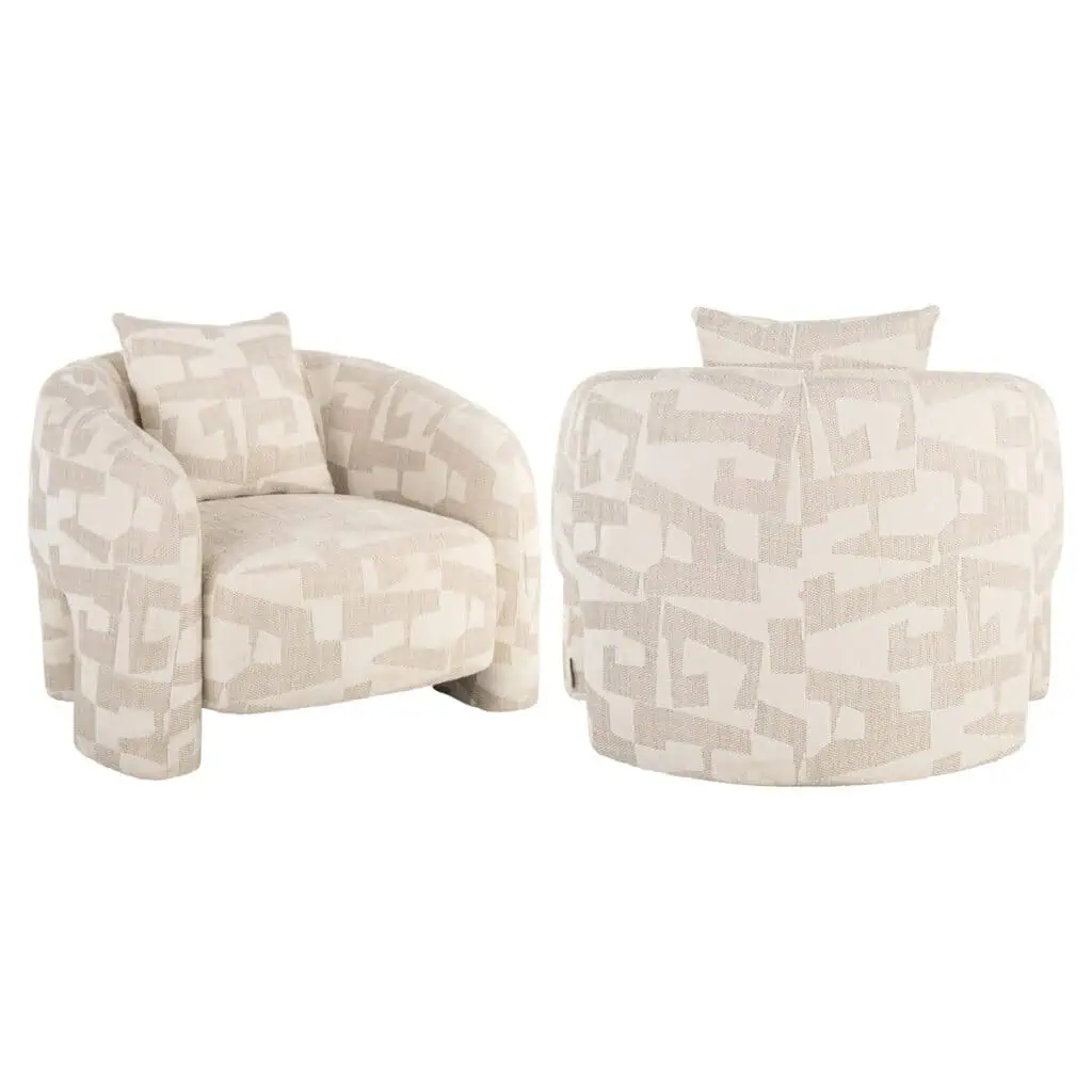 - Lounge stoel Tuscany beige graffic