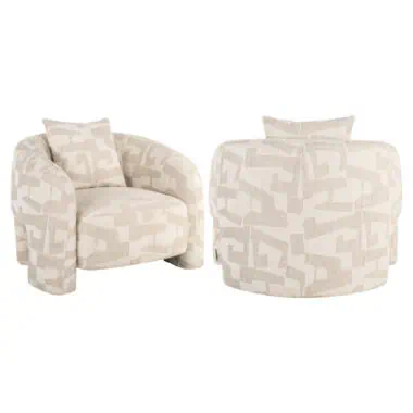- Lounge stoel Tuscany beige graffic