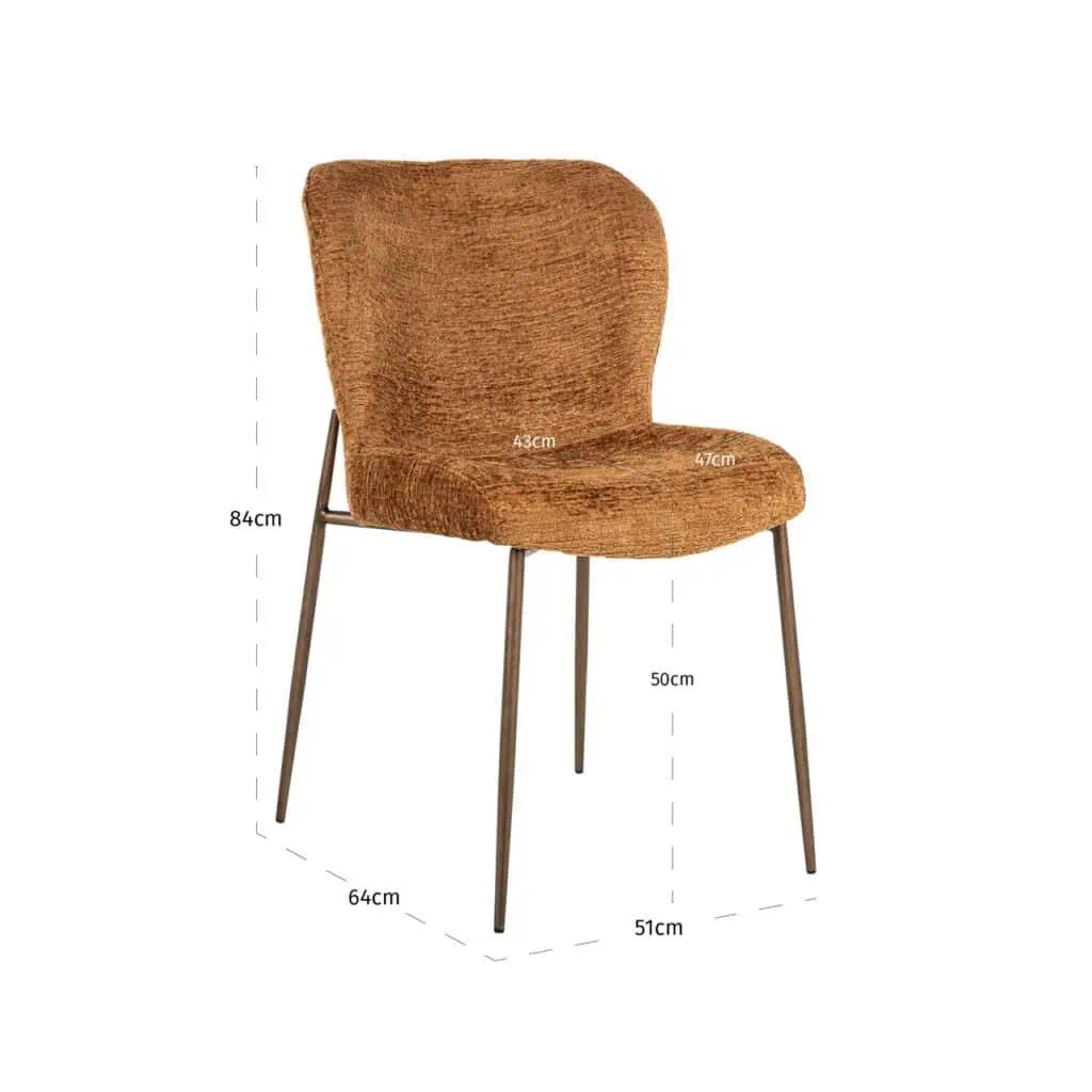 - Eetkamerstoel Odarby cognac fusion (Set of 2)