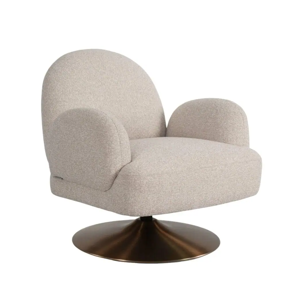- Lounge stoel Kagney biscotti swivel