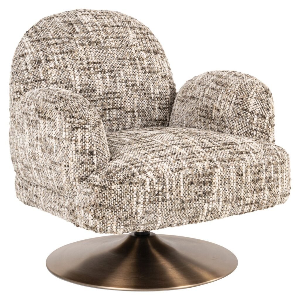 - Lounge stoel Kagney brown omara swivel