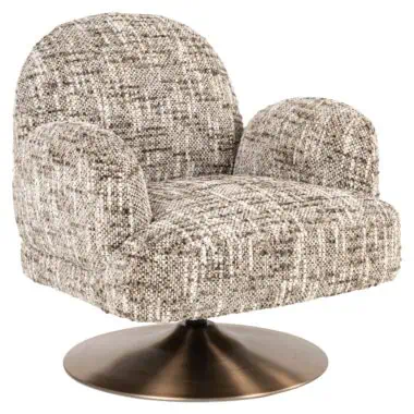 - Lounge stoel Kagney brown omara swivel