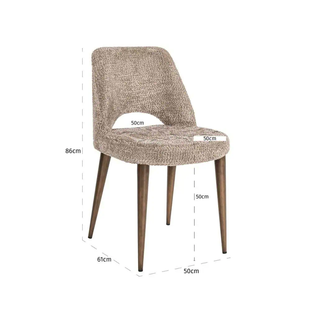 - Eetkamerstoel Delphine lovely nature fire retardant (Set of 2)