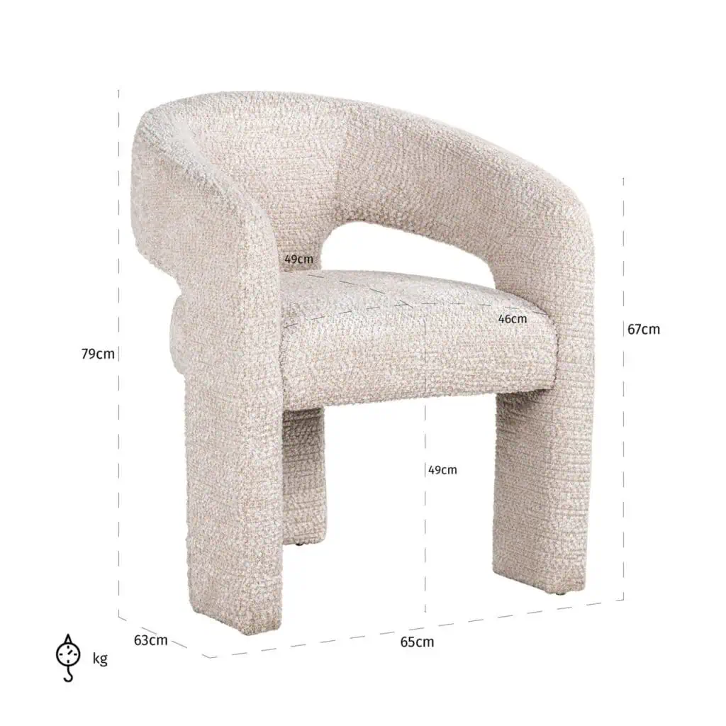 - Eetkamerstoel Belle customized fire retardant