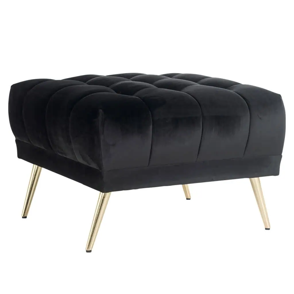 - Poef & Voetenbank Huxley anthracite velvet