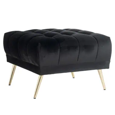 - Poef & Voetenbank Huxley anthracite velvet
