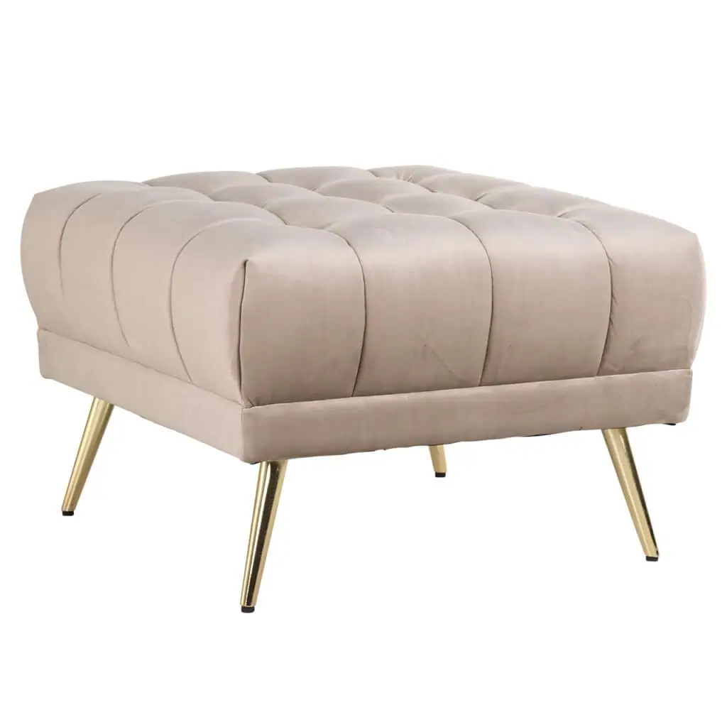 - Poef & Voetenbank Huxley khaki velvet