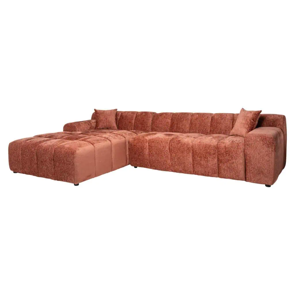 - Bank Cube blush fusion 3-seater + lounge left