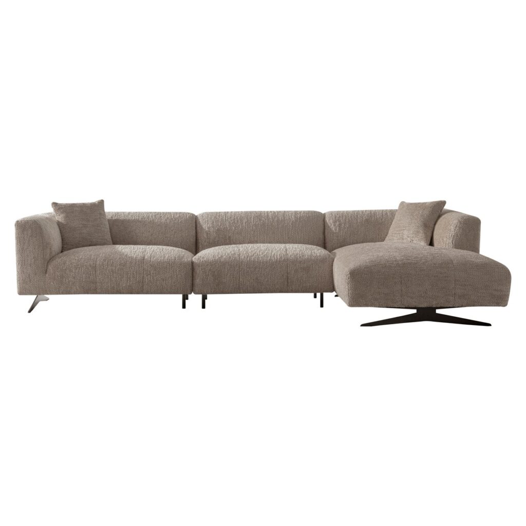 - Bank Hoxton lovely beige 3-seater + lounge right
