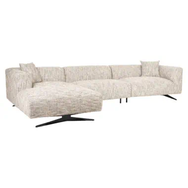 - Bank Hoxton trendy nature 3-seater + lounge left