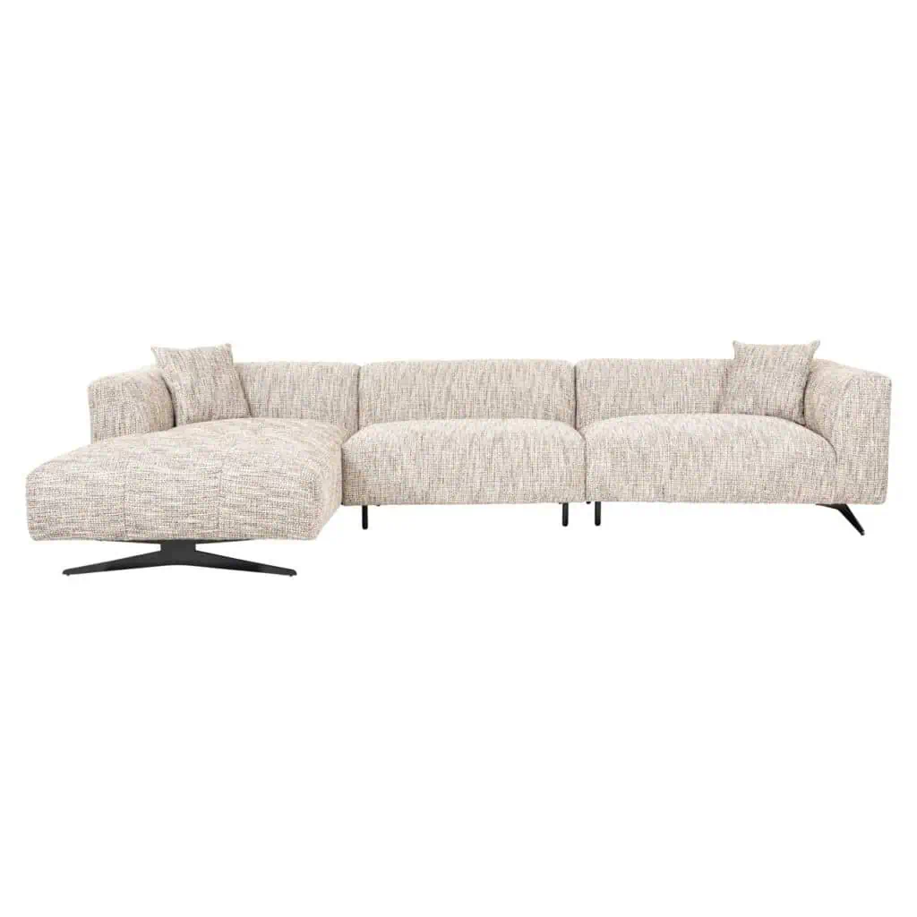 - Bank Hoxton trendy nature 3-seater + lounge left