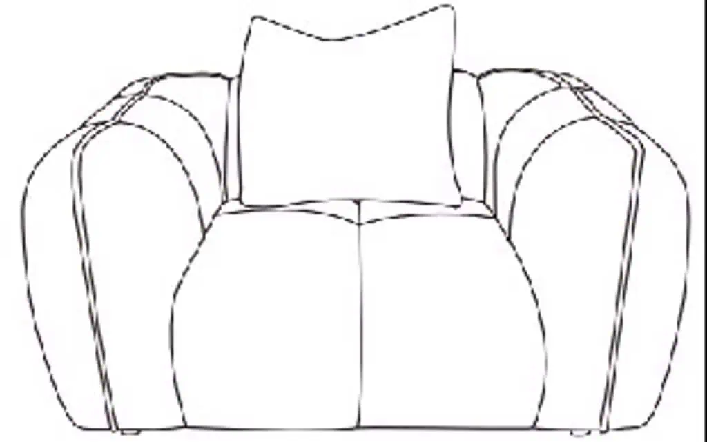 - Lounge stoel Jezebel cream fancy