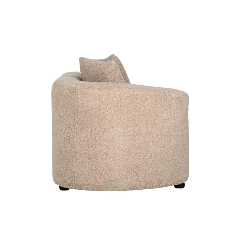 - Bank Grayson sand furry arm left fully upholstered