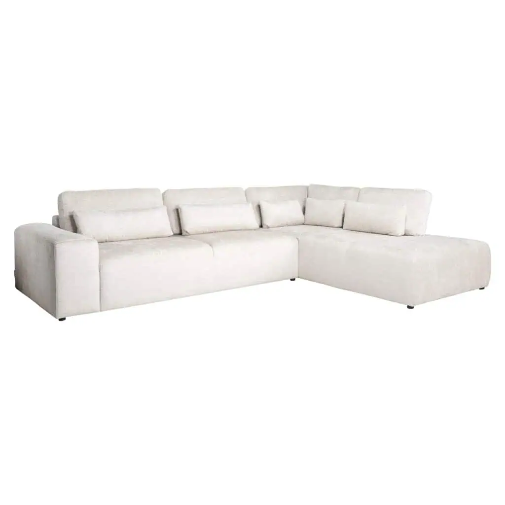- Bank Lund cream fusion 3-seater + ottoman right